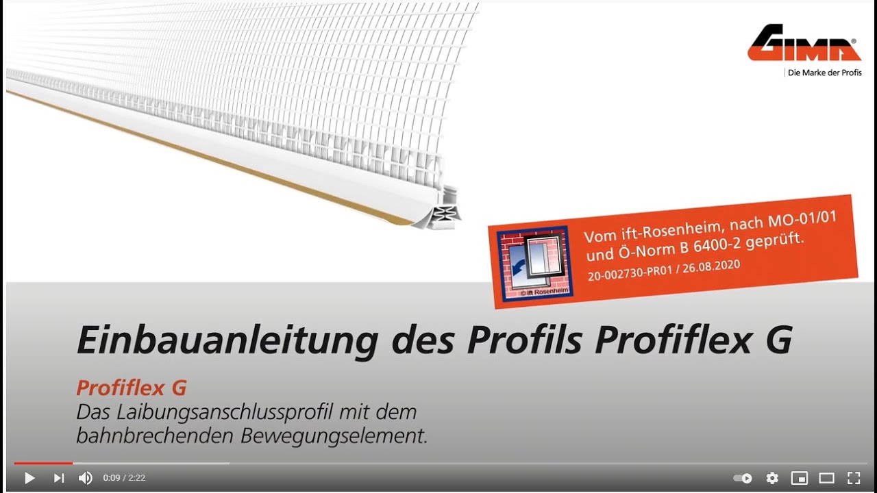 GIMA Profiflex Profil G - Einbauanleitung