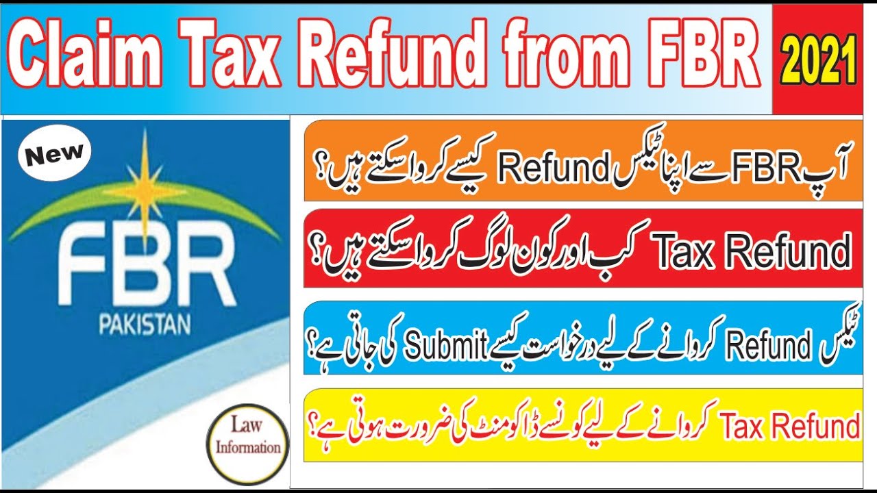 How to Get Tax Refund  from FBR | Tax Claim Procedure from FBR 2021 @LawInformation786