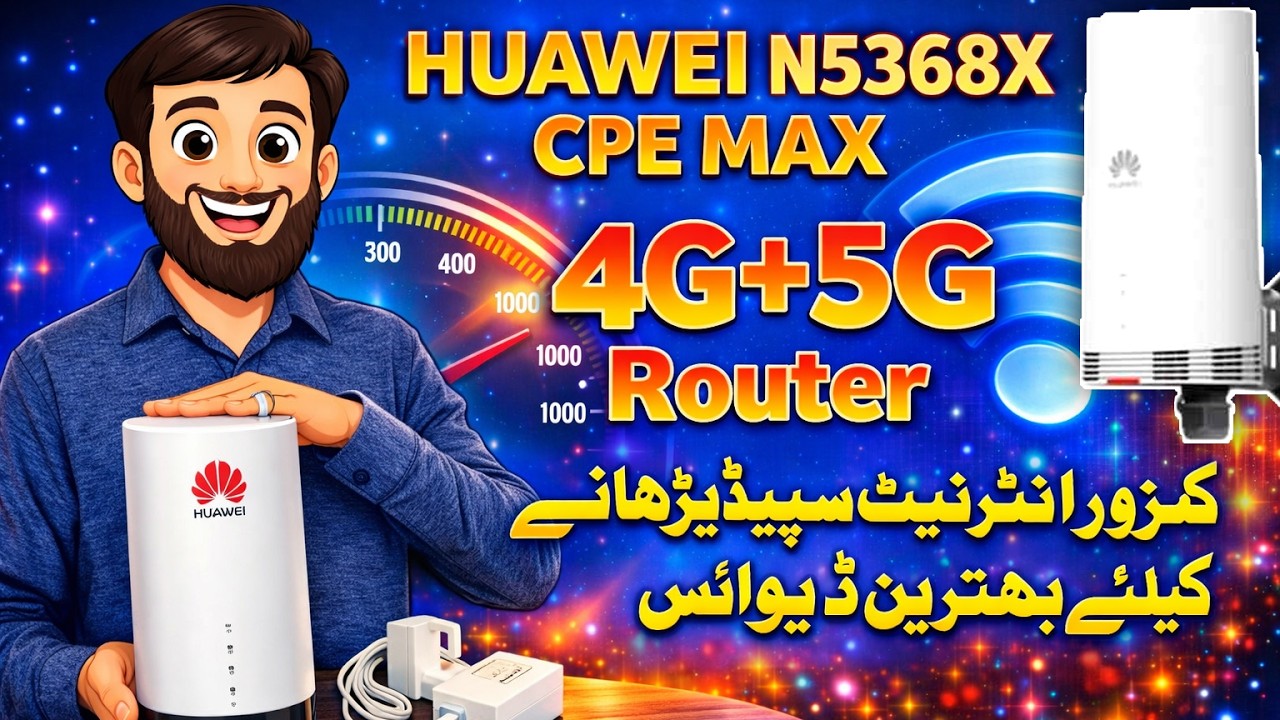 Huawei 5G CPE Max Router N5368x Complete Review Specifications Urdu / Hindi