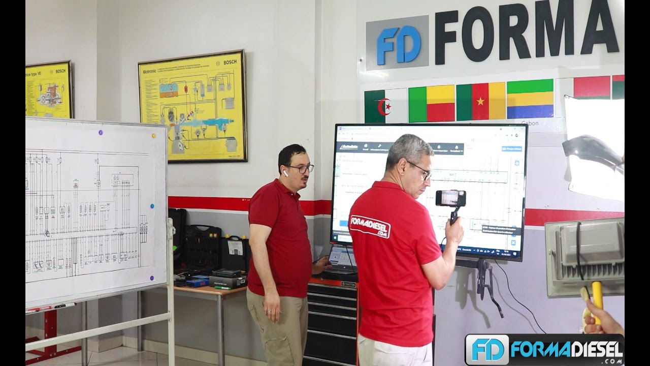 ATELIER VIRTUEL : Extrait d'une séance de correction d'un travail sur le schéma électrique AUTODATA