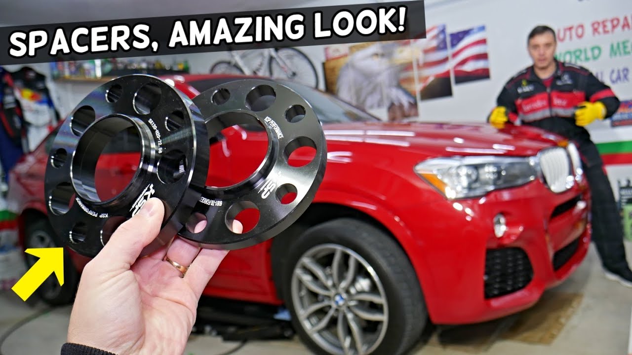 BMW X3 X4 WHEEL SPACERS BEFORE AFTER, 15MM FRONT 20MM REAR WHEEL SPACERS BMW F25 F26