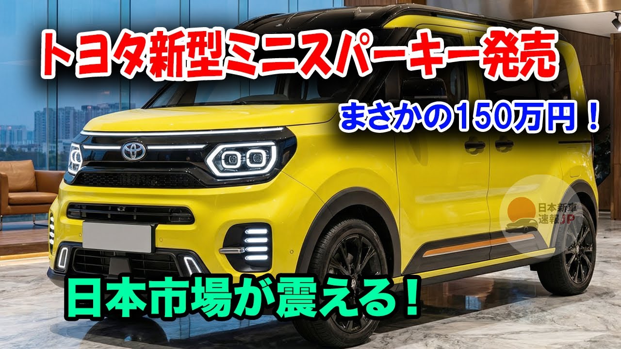 2026年トヨタ新型ミニスパーキー日本発売、驚愕の150万円！アルファード顔と燃費35km/L、ディーゼル搭載で日本市場に激震！
