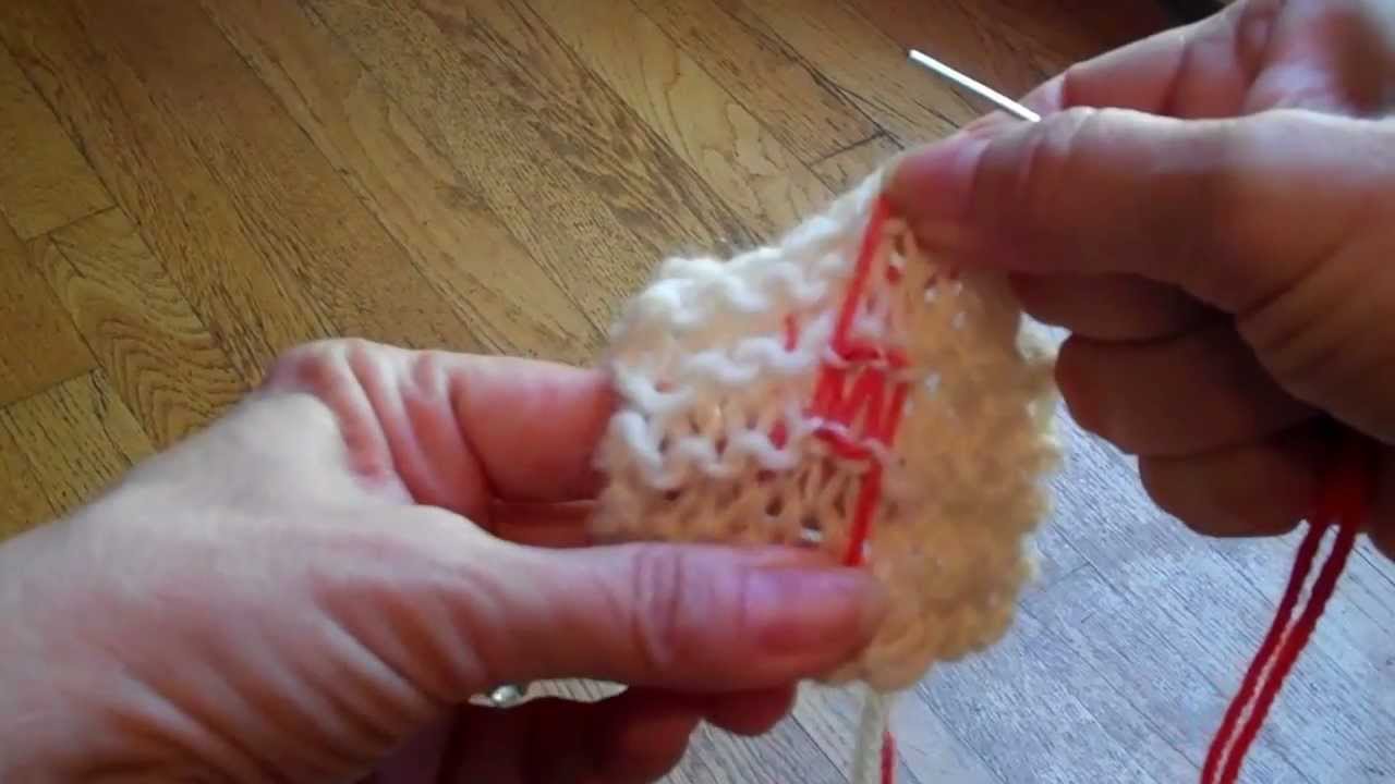 Weaving in yarn tails in Garter Stitch--Tip of the Week  04 20 12
