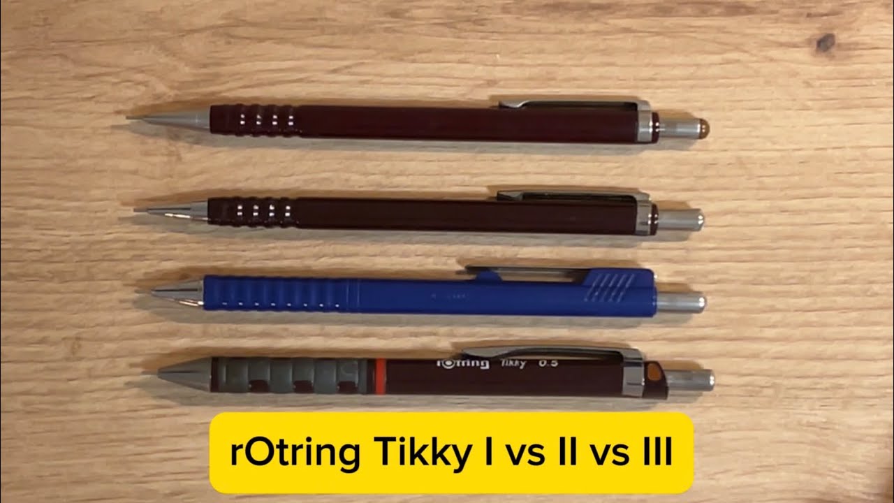 Rotring Tikky I vs II vs III mechanical pencil