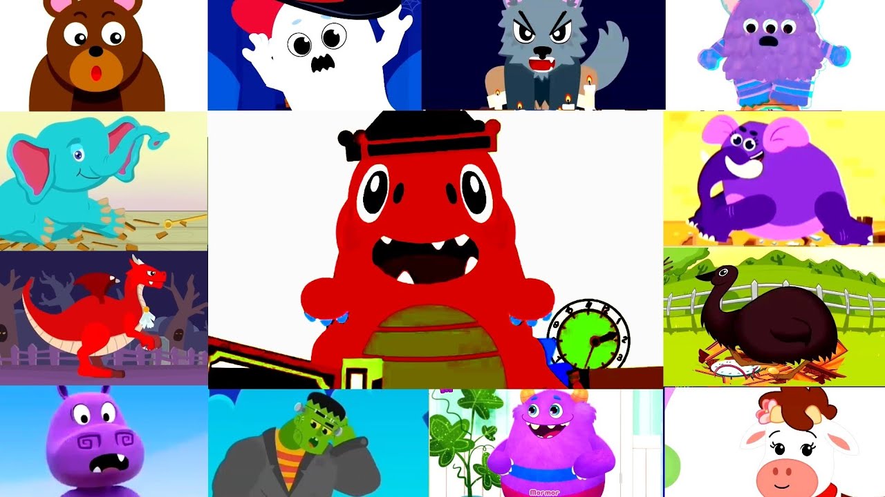 Hickory Dickory Dock ⏰ Dino + More Funny Animals Went Up The Clock Sponsored by Preview 2 Effects 