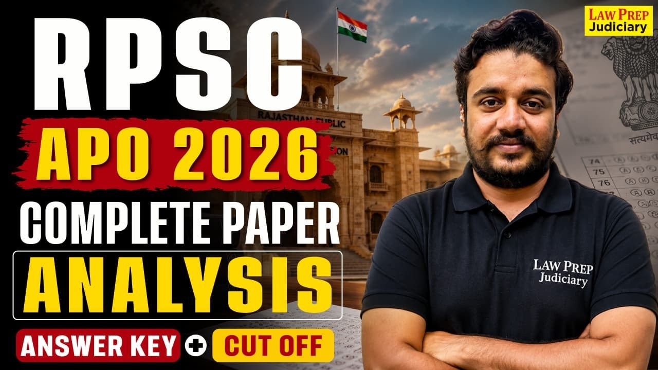 RPSC APO 2026 Complete Paper Analysis | Answer Key, Questions & Expected Cut Off | Judiciary