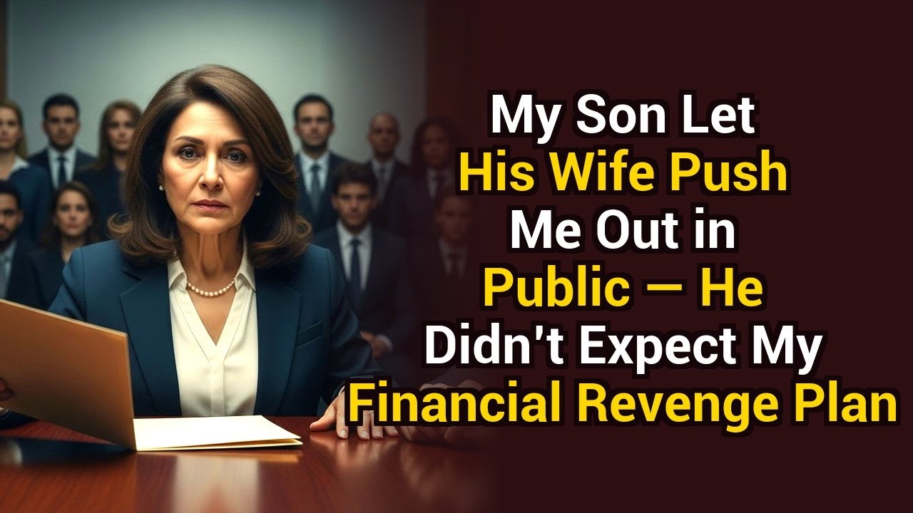My Son Let His Wife Push Me Out in Public — He Didn’t Expect My Financial Revenge Plan