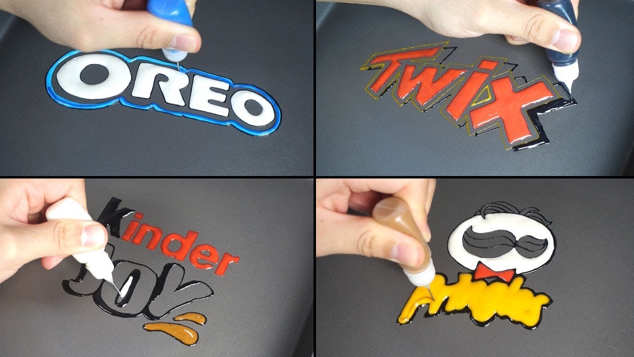 Snack Logo Pancake Art - Oreo, Twix, Kinder Joy, Pringles