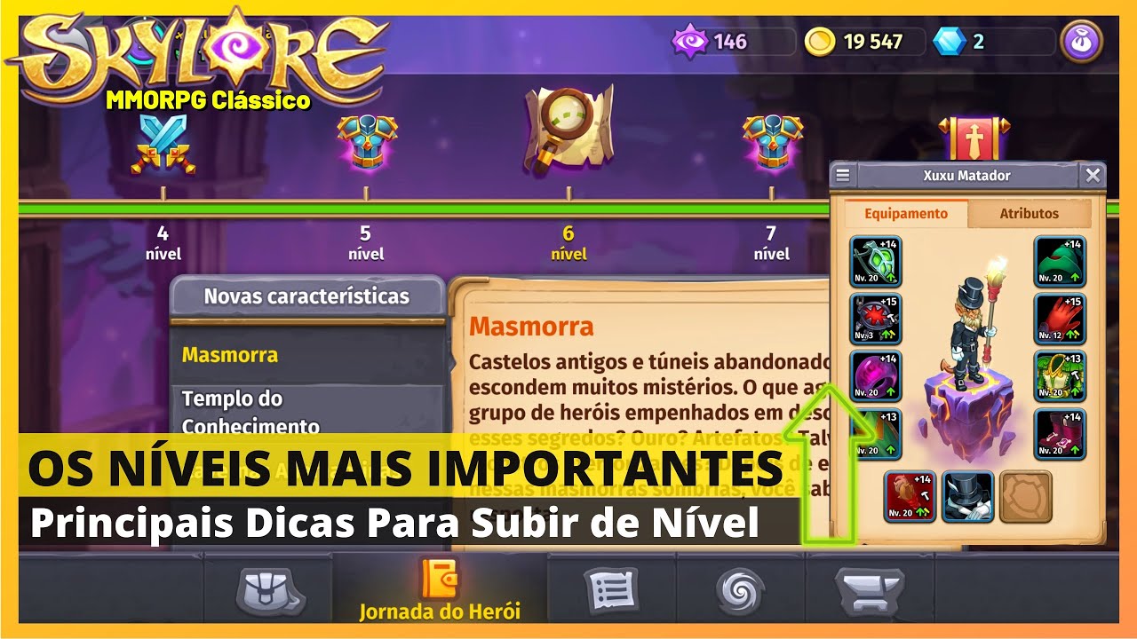 Skylore Online丨Os Níveis Importantes e Dicas Para Upar!