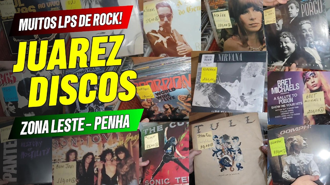 JUAREZ DISCOS na Penha: Um excelente acervo de Rock e promoções com LPs CDs e DVDs a R$1,00 cada!
