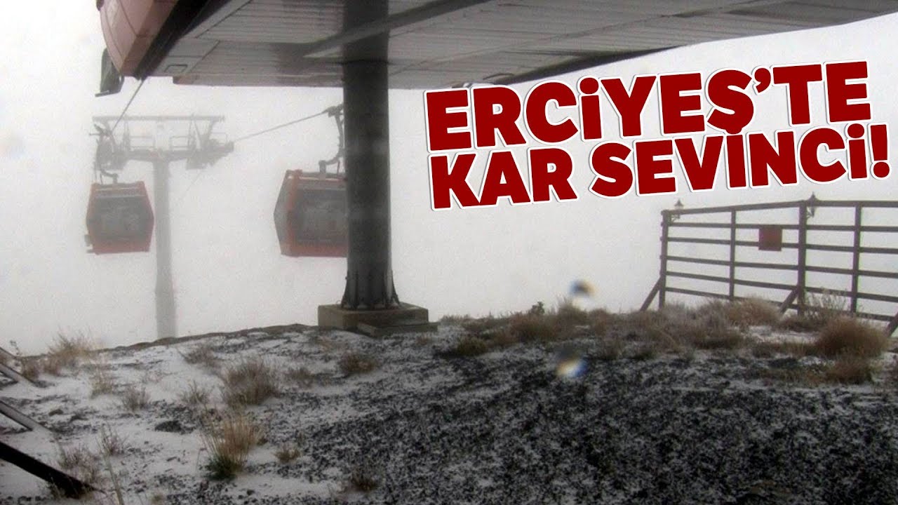 Erciyes Kayak Merkezi'nde Kar Yağışı Başladı