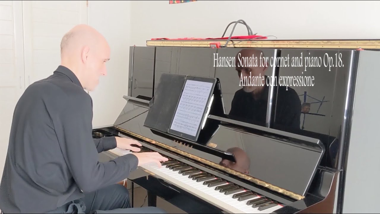 Hansen Sonata for cornet and piano - andante con espressione - accompaniment