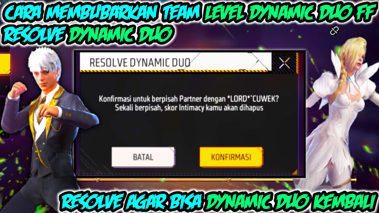 CARA MEMBUBARKAN TEAM DYNAMIC DUO | CARA BUBARKAN DYNAMIC DUO FF #freefire #freefiremax