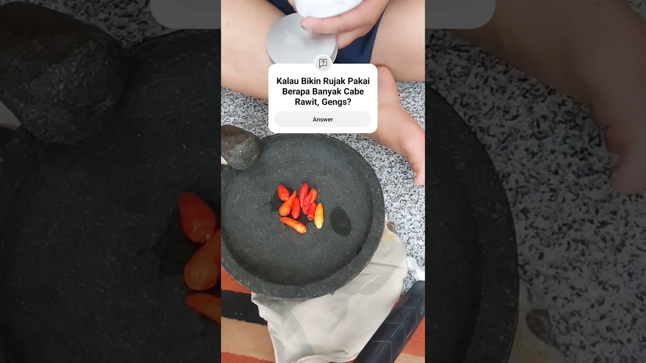 Bikin Rujak, Pakai Berapa Cabe Rawit nih, Gengs? #caberawit #rujak