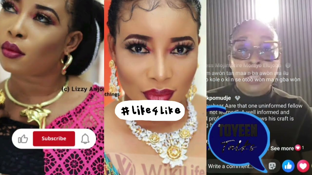 EYIN OLOLUFE ALHAJA LIZZY ANJORIN DA OOO.  ETUWA GBO GIST TI WON TU MUWAFUN NI ALE YII OO..ELEYI GA 