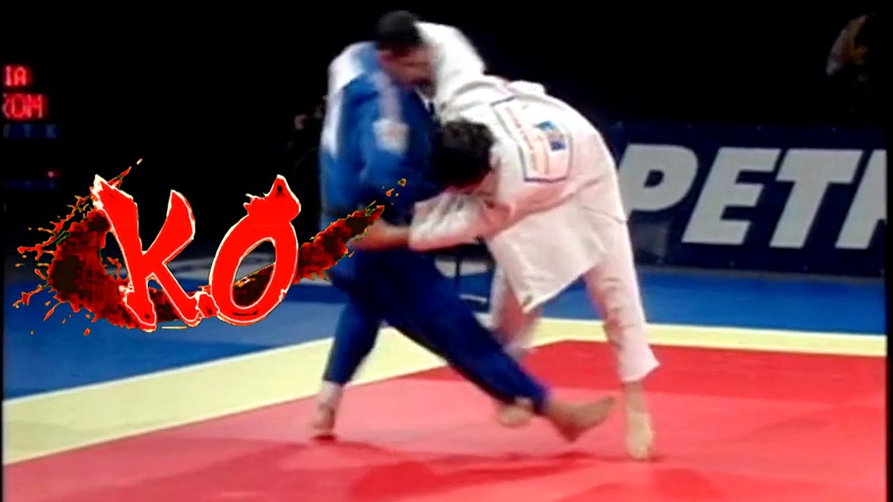 Нокаут в дзюдо -  Подсечка из нутри 