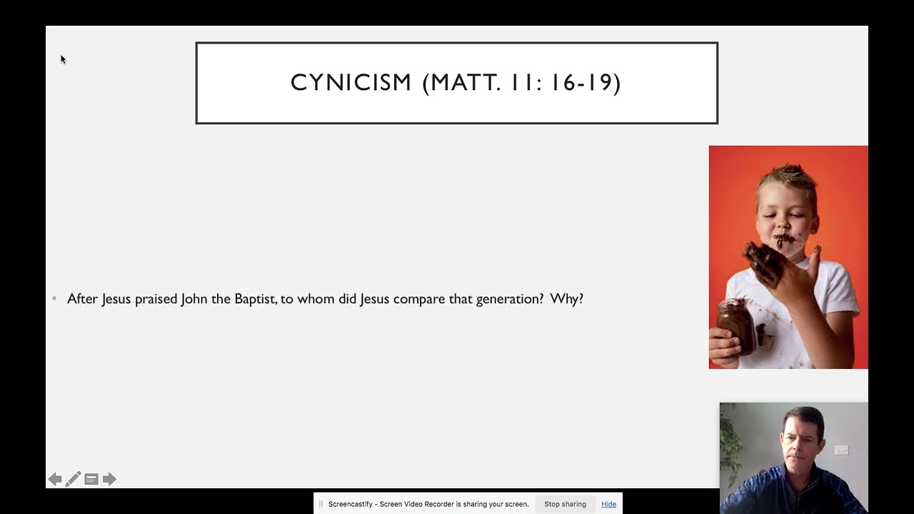 Confronting Doubts (Matt. 11: 1-6, 16-24)