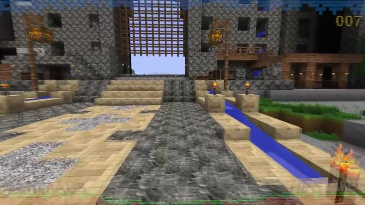 Minecraft 007 - Castle Keep Courtyard landscaped