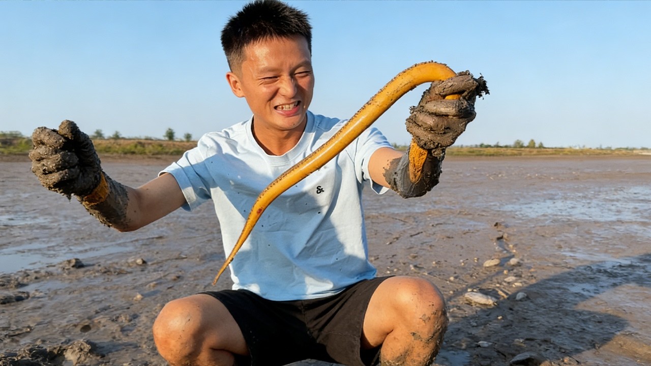 洪湖第一站，盤下老闆魚塘專攻黃鱔，開局就是盲盒，看今天是賺還是虧！#fishing #大熱門