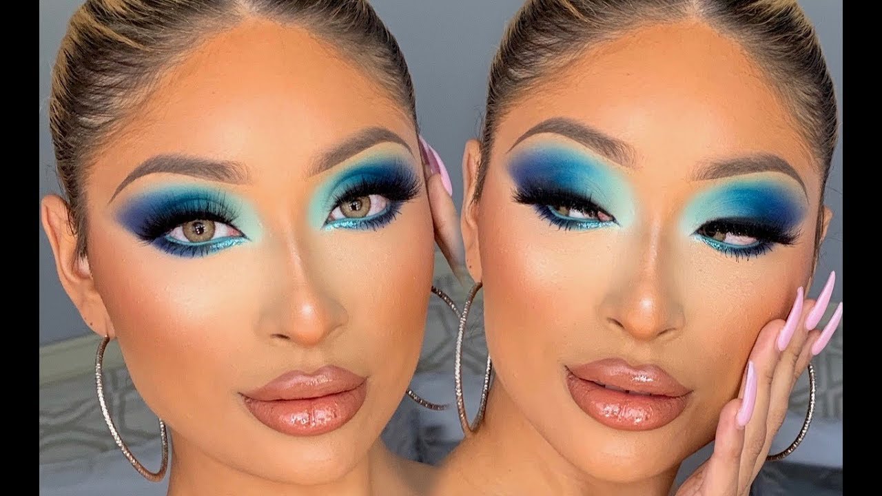 BLUE EYESHADOW TUTORIAL