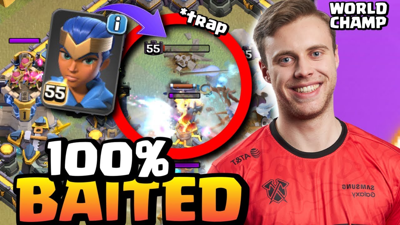 WORLD Champions BAITED By Perfect Trap TH18 Base