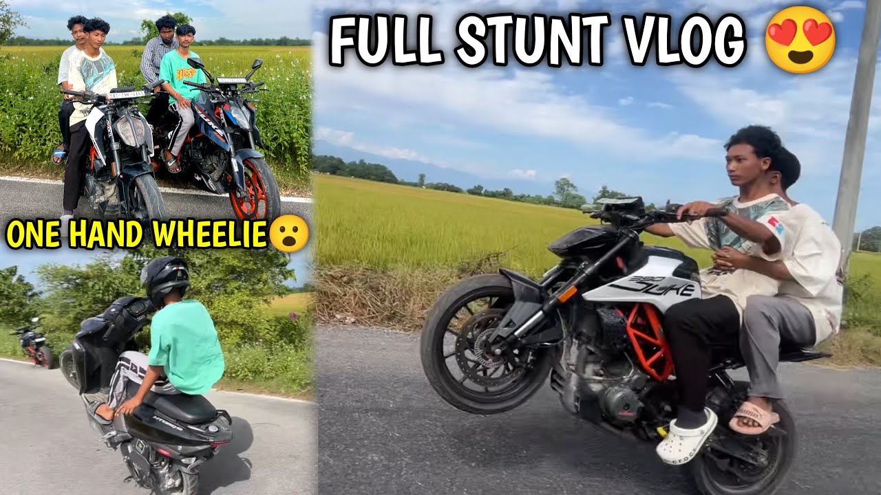 Full stunt duke 39t 🚀 wheelie ￼vlog video @DKRMTB 