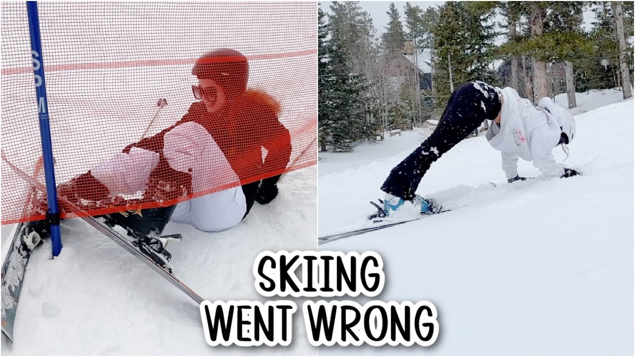 SKIING  FOR THE FIRST TIME " WENT WRONG / 😑  | VLOG