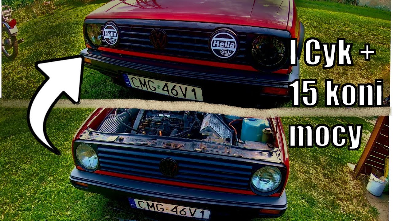 ❌Volkswagen golf 2 | Założyłem Nówki Lampy z Krzyżami😎 | Nowy Front |❌ #projektdwójeczka