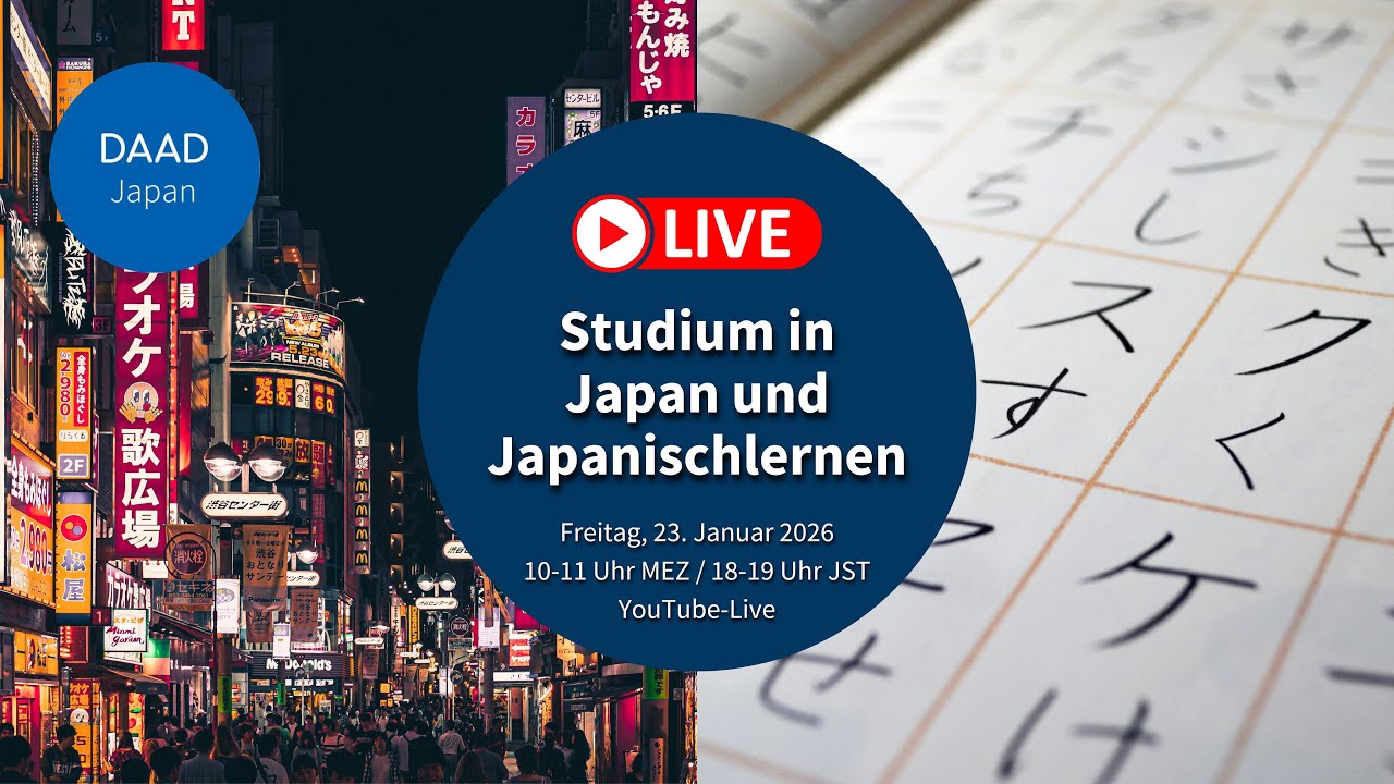 YouTube-Live: Studium in Japan und Japanischlernen