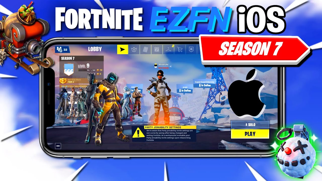 Как играть в OG Fortnite 7-го сезона на iOS! (EZFN)
