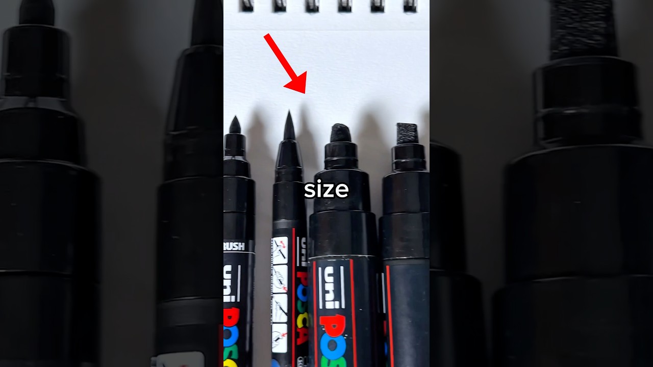 Drawing, But with EVERY Marker size&hellip; (#shorts)