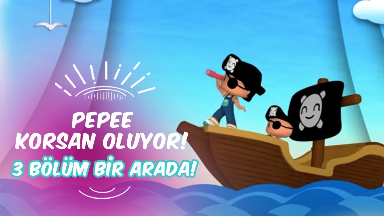 Pepee Korsan Oluyor! ⚓   Pepee Leliko ve Pisi İle 3 Bölüm Bir Arada | Düşyeri