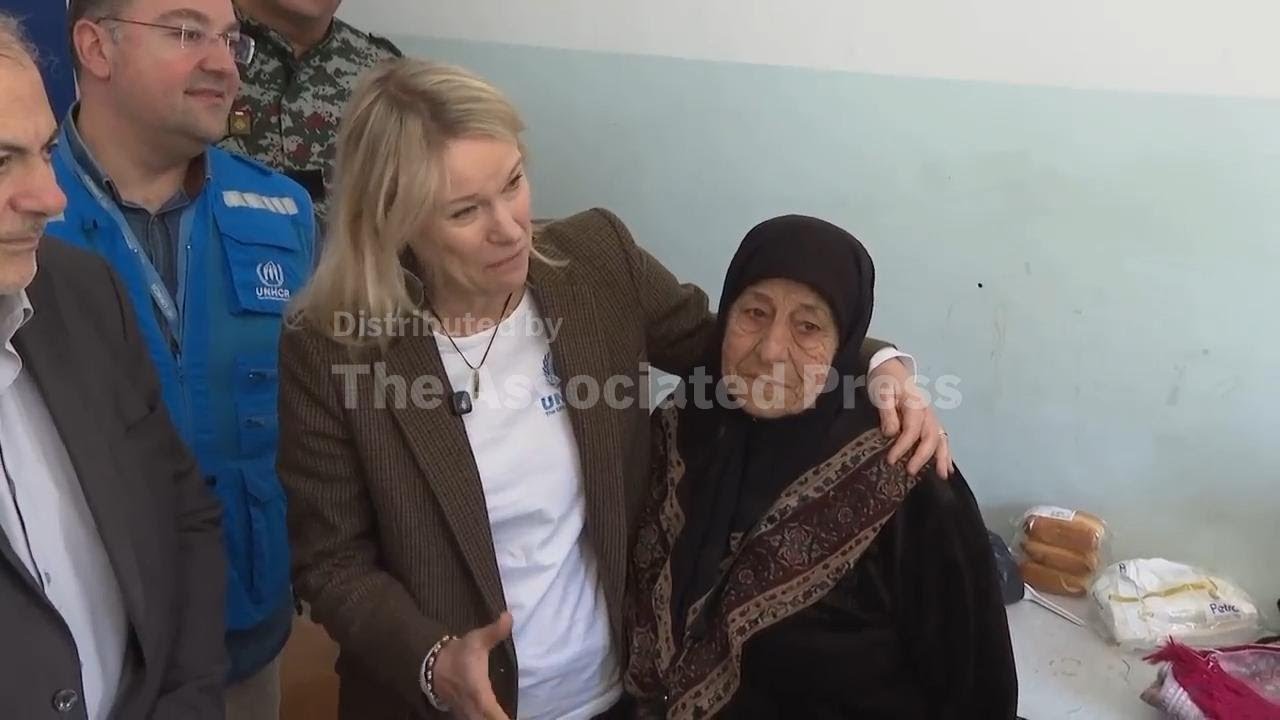 UN refugee agency’s representative in Lebanon tours site in Beirut where displaced seeking shelter