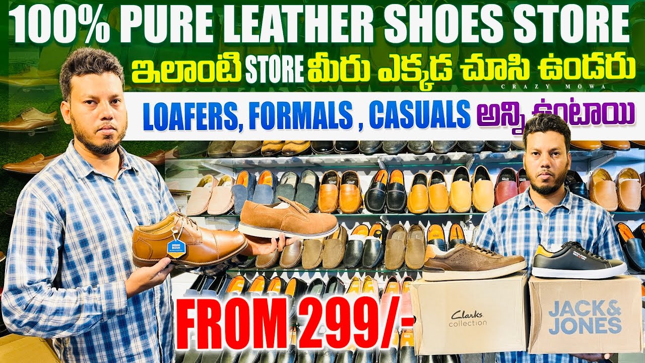 100% pure leather shoes store in Hyderabad/ shoes from 299/- original shoes leather house 