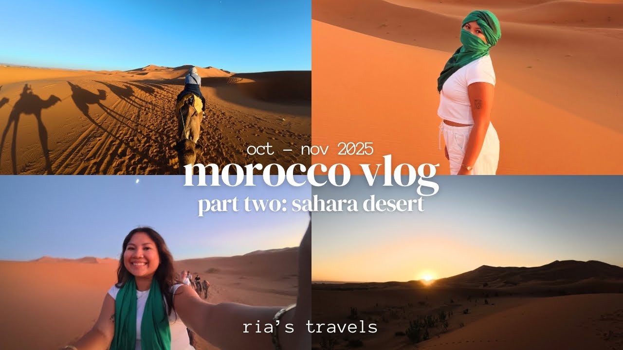 MOROCCO VLOG: part two | intrepid trip, glamping in the sahara desert, camel ride, sunrise watching