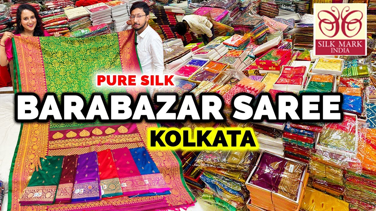 Barabazar Saree Market | Pure Silk/ Tussar/ Gadwal/ Kanchipuram/ Katan Silk Saree | Durga Puja 2024