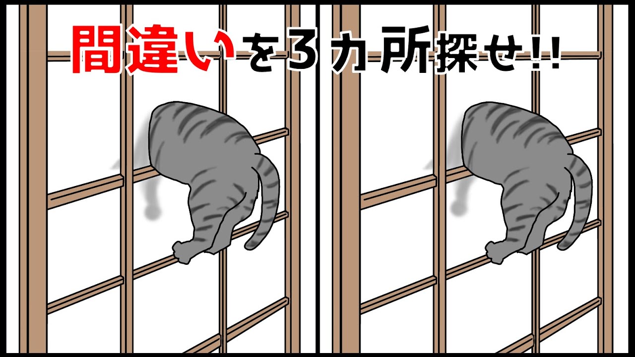【間違い探しクイズ】脳トレにおすすめ！おもしろYouTube動画【全3問】