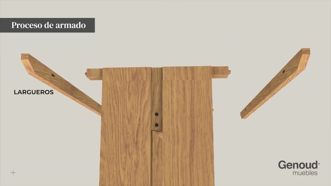 MESA BASE CENTRAL 2.00 m | 1.60 m [ Contempor&aacute;nea ] de Genoud Muebles | Instructivo de armado