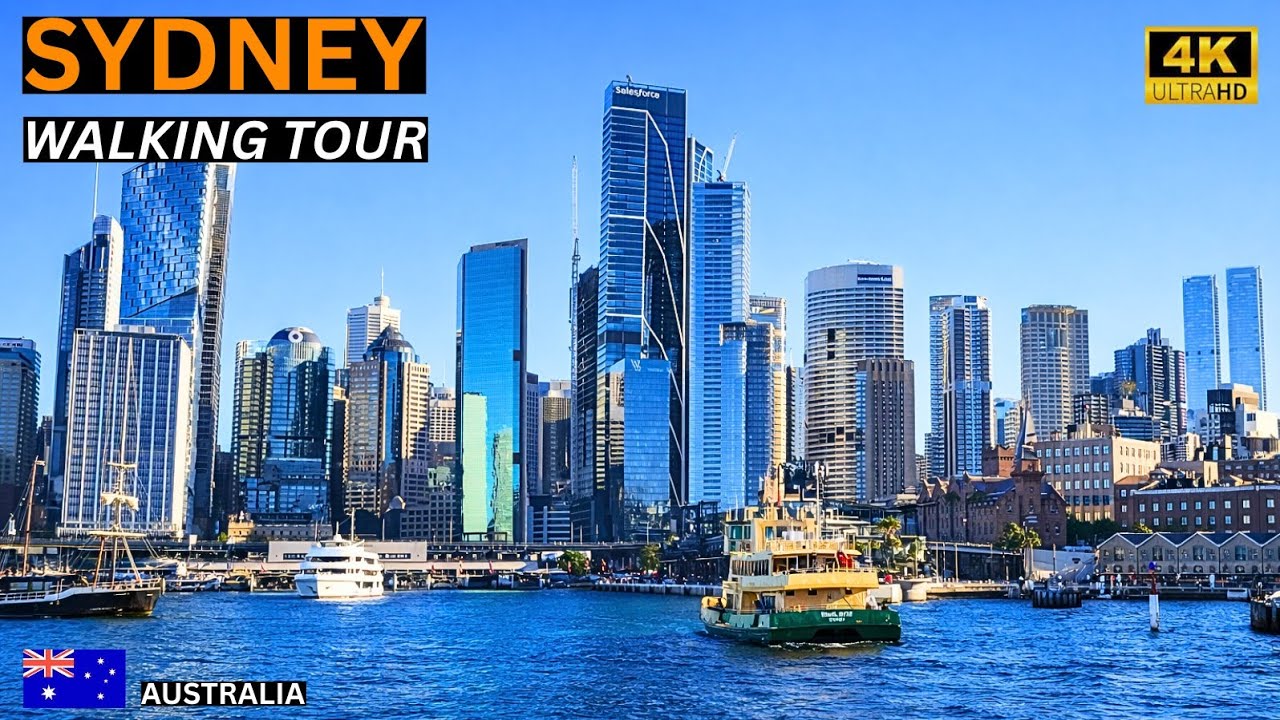 Sydney City Walk | Harbour to Central Station | 4K Walking Tour