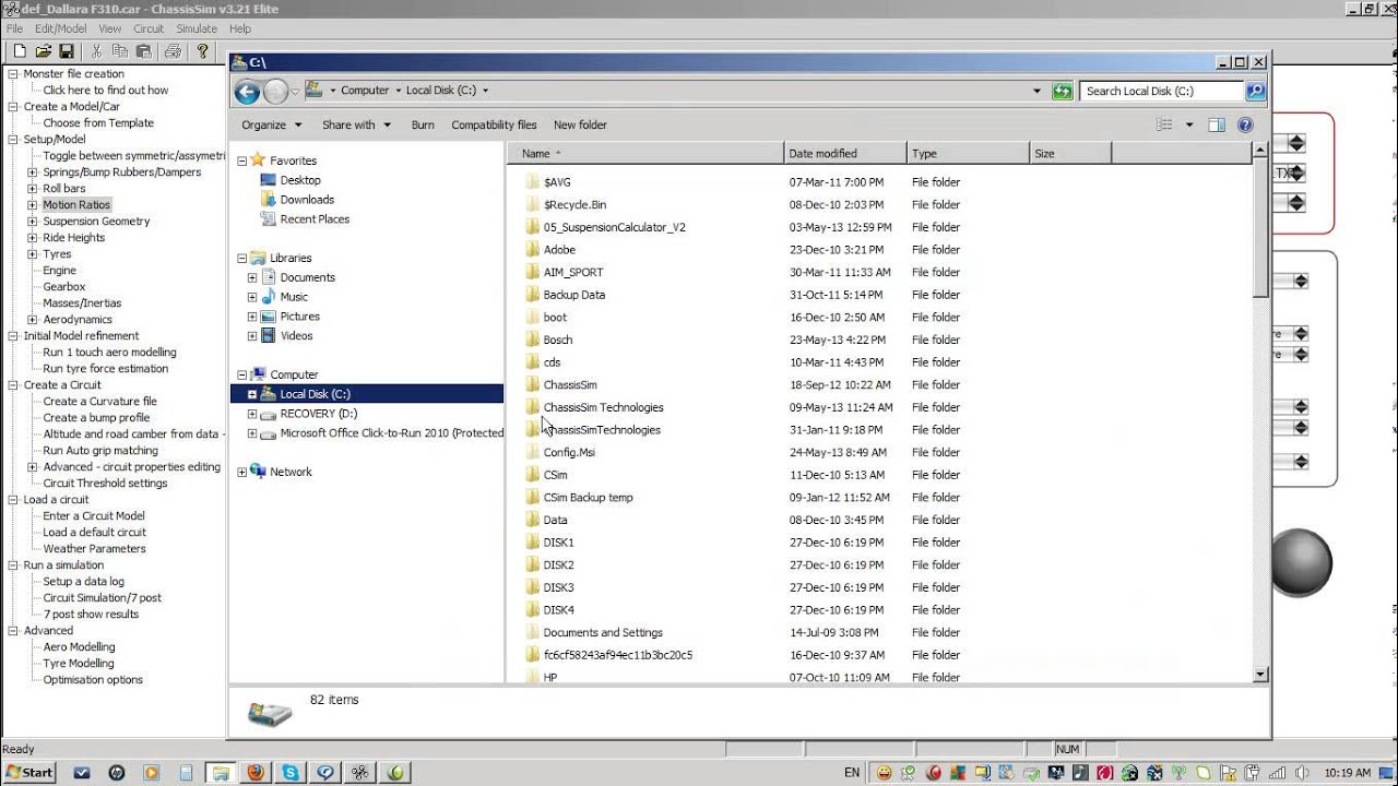 Simplifying ChassisSim circuit models using the master circuit file