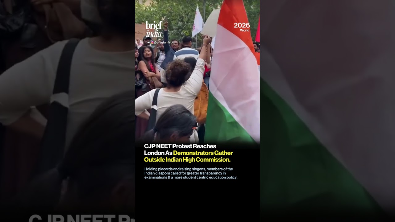 London Joins India's Education Protest as Demonstrators Rally Outside High Commission.