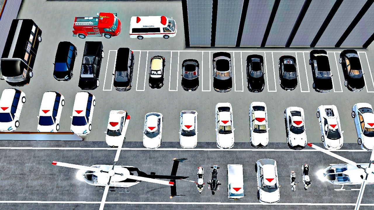 COLLECTION OF POLICE CARS 🚓 AND BLACK CAR 🩶 & Colection of EMERGENCY VEHICLE 🚑 - Sakura School