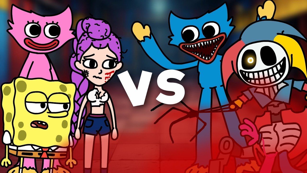 Poppy Playtime Chapter 5 Battles 2 | SpongeBob | Kpop Demon Hunters
