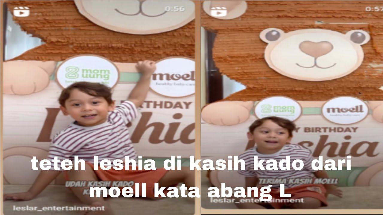 Teteh leshia dapat kado dari moel kata abang l