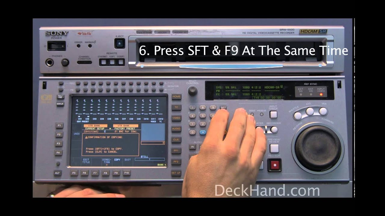 How to perform a Factory Reset on Sony SRW-5500