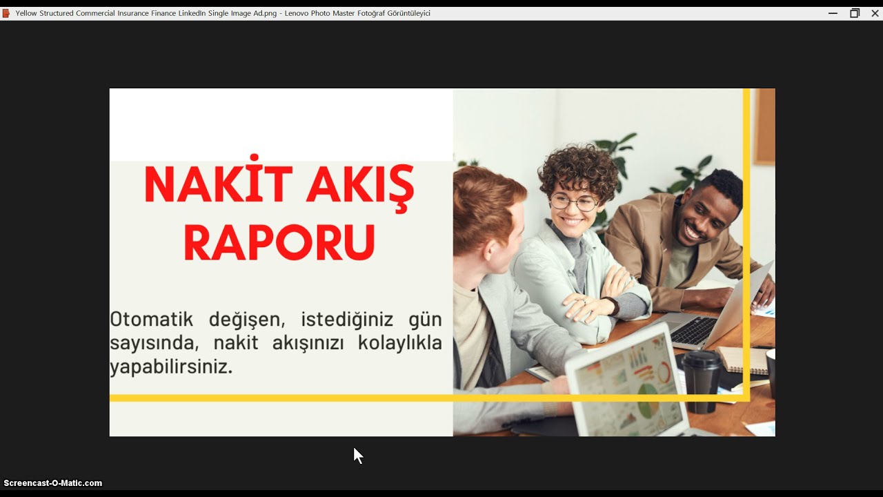 EXCEL, NAKİT AKIŞ RAPORU (CASH FLOW REPORT)