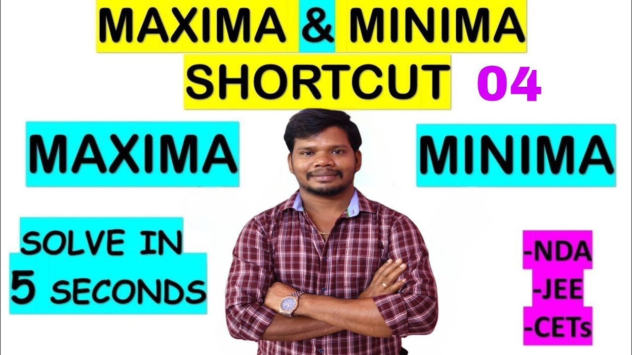 Maximum & Minimum-04|ShortTrick|WBJEE|JEE|NDA