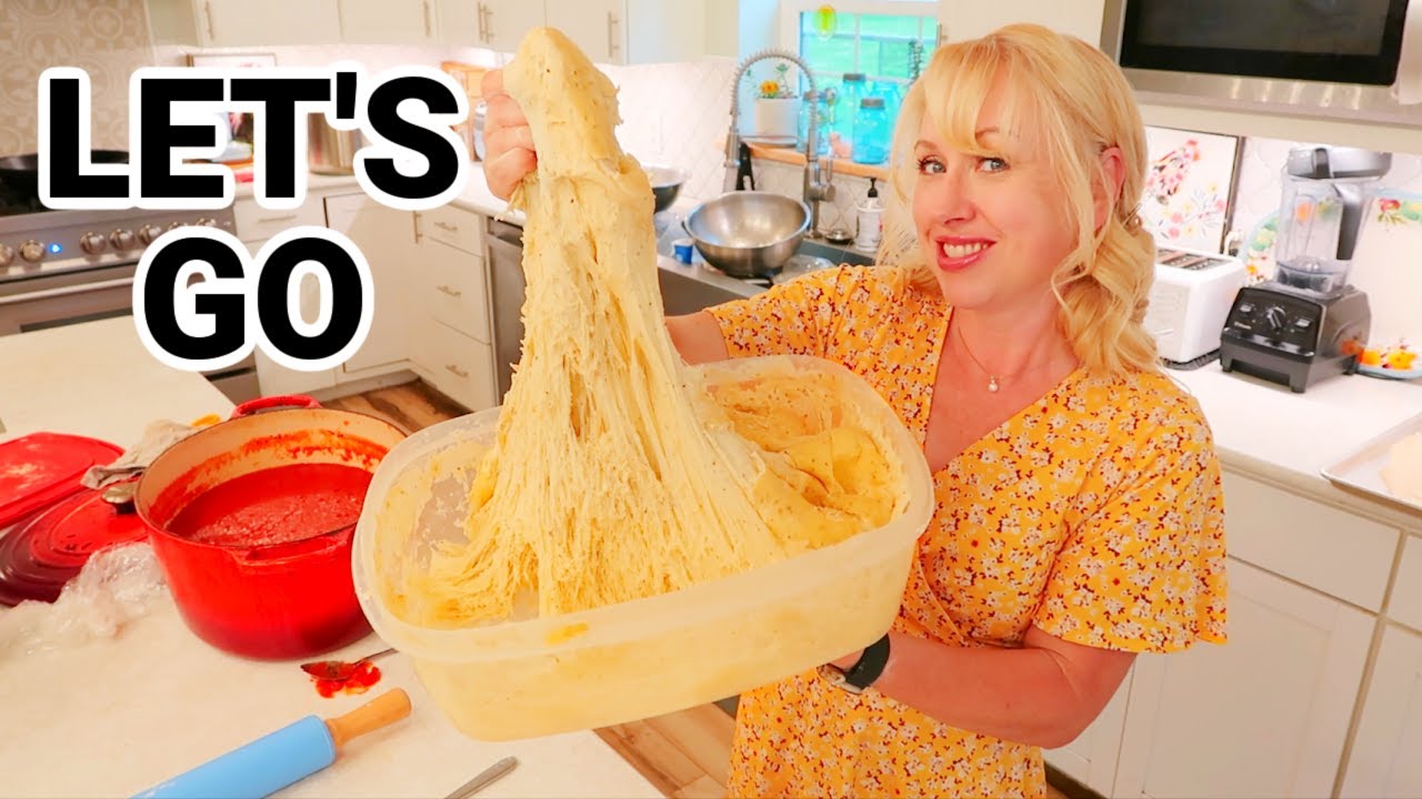 Filling My Freezer with MASSIVE Pizza Dough & MEGA Meals for My Family of 10