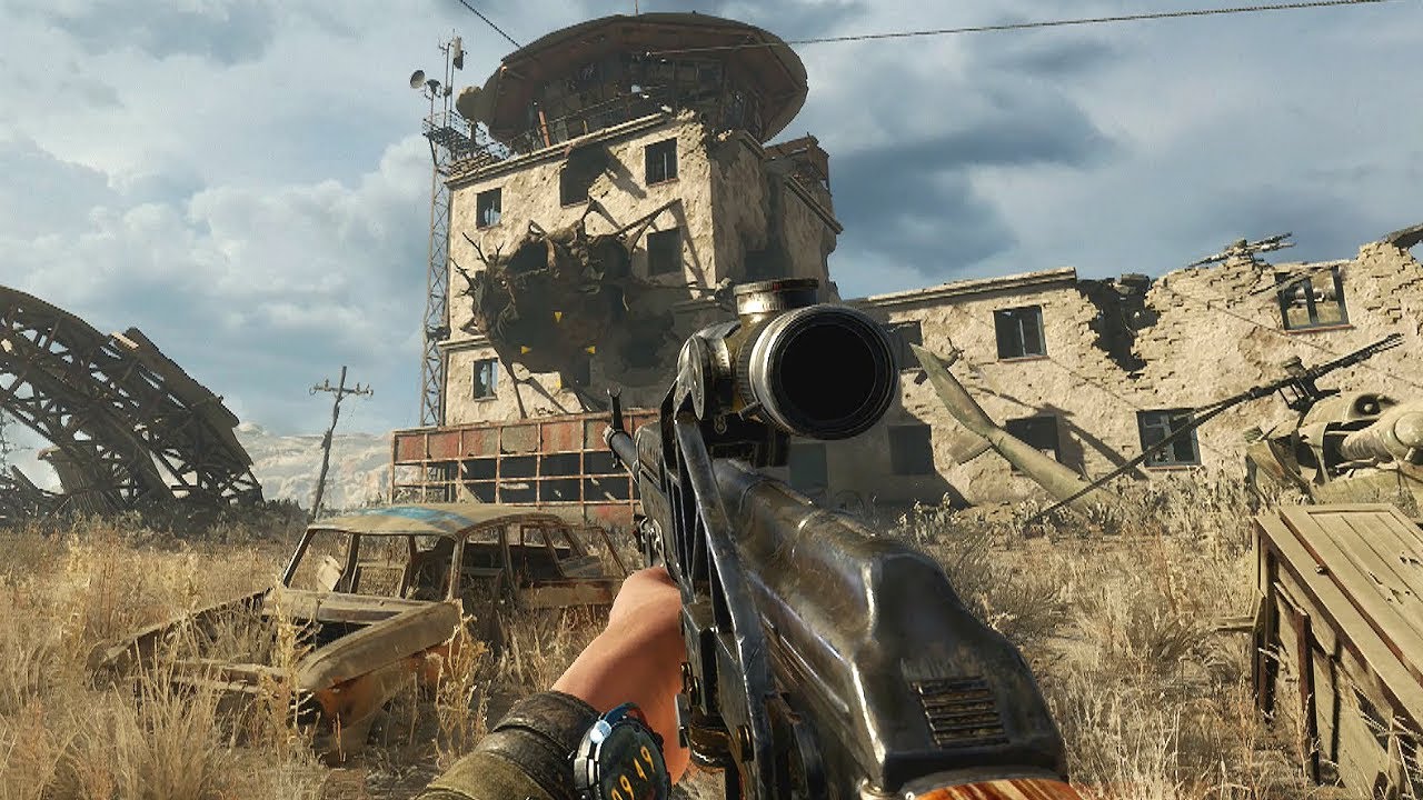 Amazing Sniper Gameplay in FPS Game about Apocalypse Metro Exodus