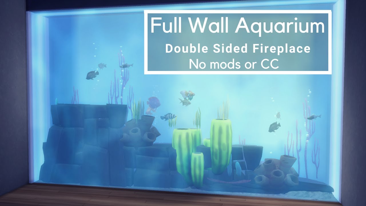 Wall Aquarium & Double Sided Fireplace Tutorial |No Mods or CC| The Sims 4